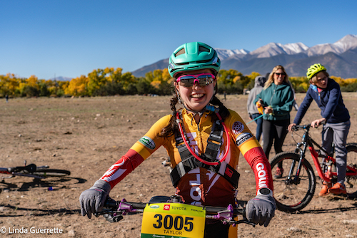 Rider smiles for the camera in Nathrop, CO